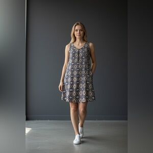 Papillon Zip-Front Sleeveless Dress